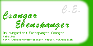 csongor ebenspanger business card